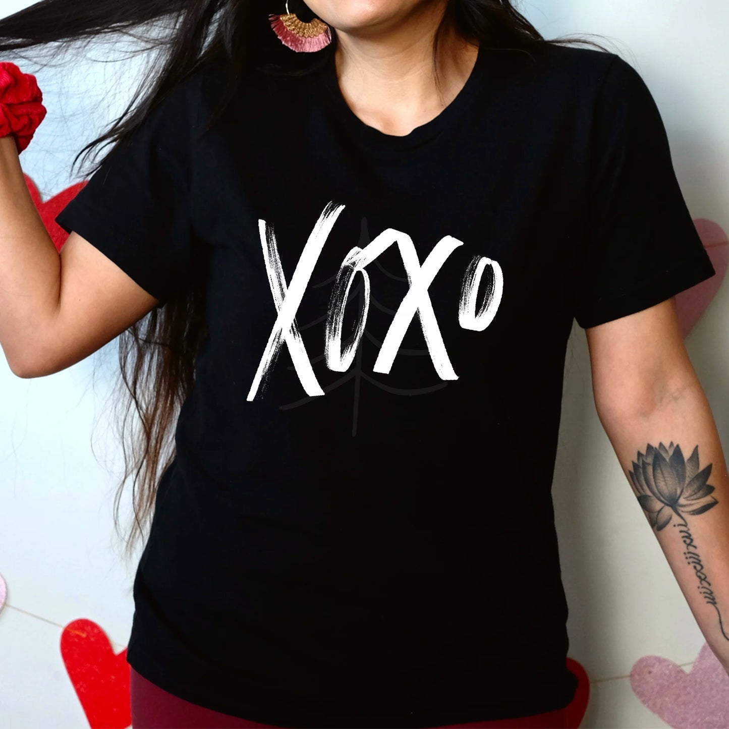 Brushstroke XOXO (White ink)