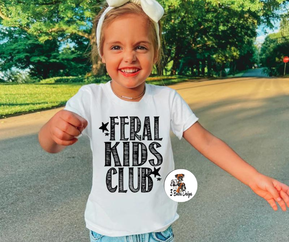 Feral Kids Club (Black Writing)