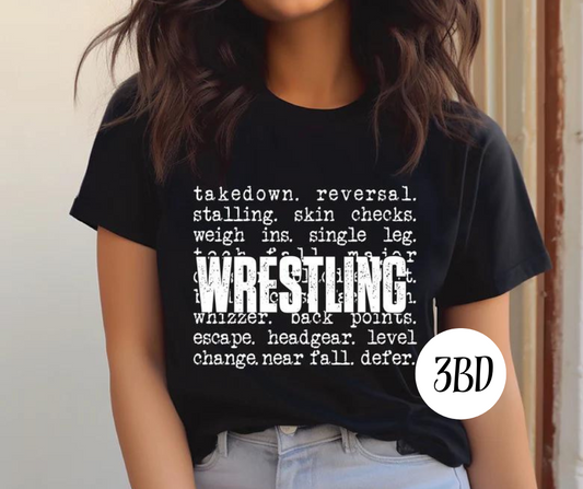 Wrestling (white writing)