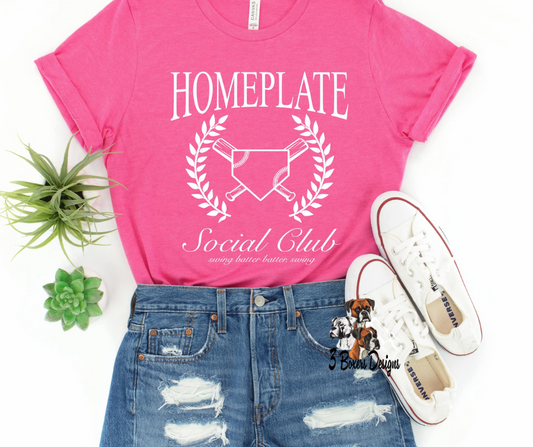 Homeplate Social Club (White Ink)