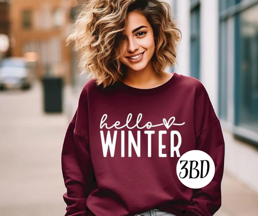 Hello Winter (White Ink)