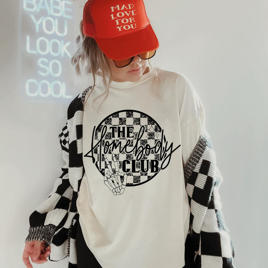 Checkered The Homebody Club Oversized (Black Ink)