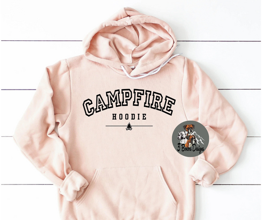Campfire hoodie (Black writing)
