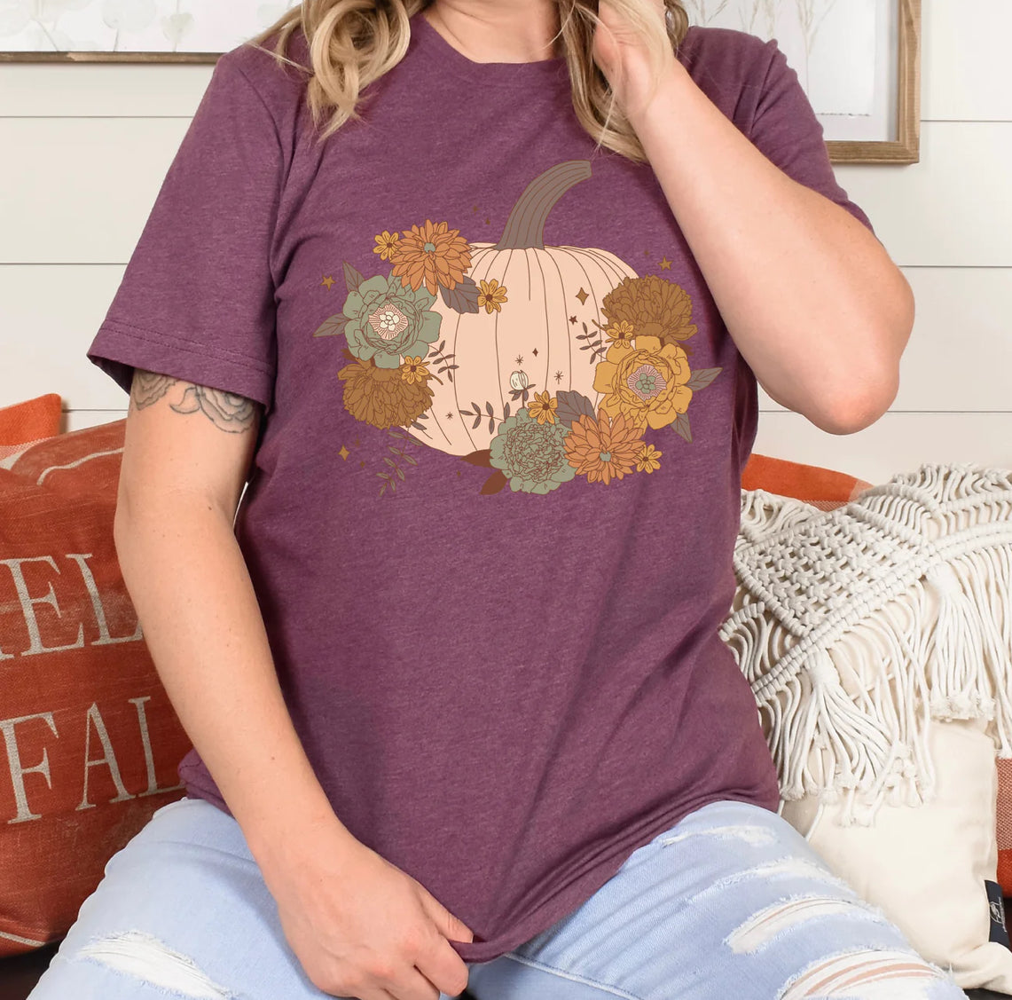 Neutrals Pumpkin Floral