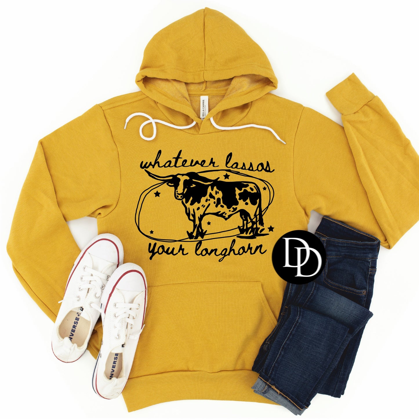 Whatever Lassos Your Longhorn (Black Ink)